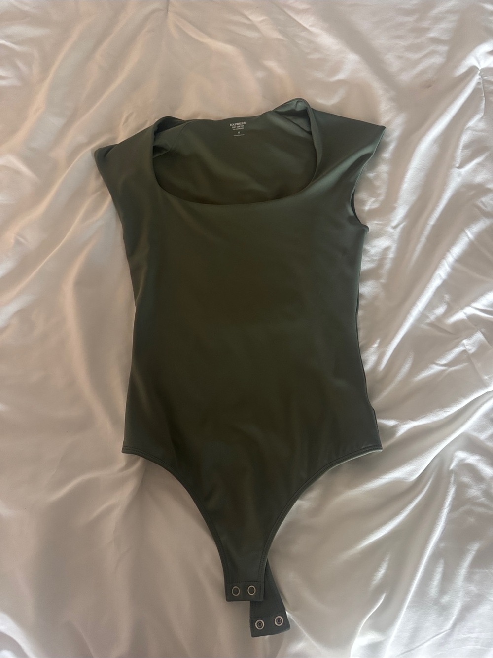 Express Olive Green Bodysuit Body Contour